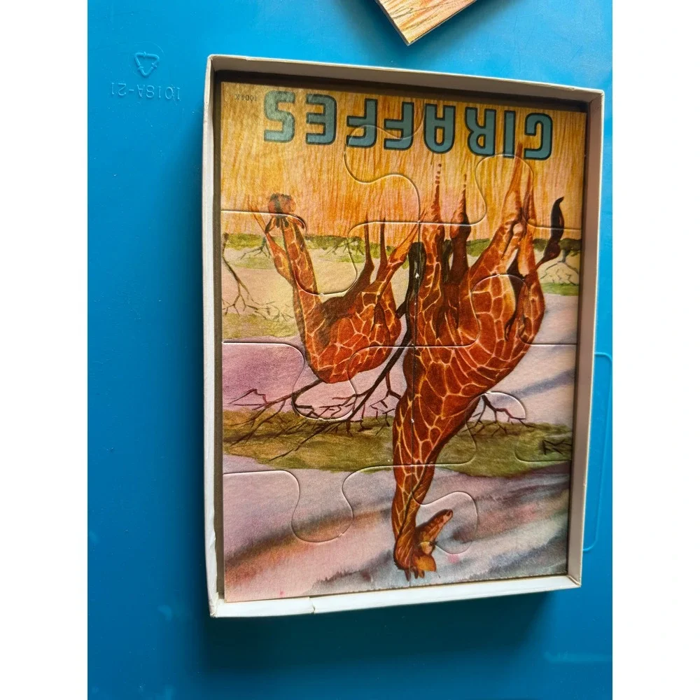 Vintage Milton Bradley Sectional Animals Jigsaw Puzzle‎ Set No 4004 1940s 1950s